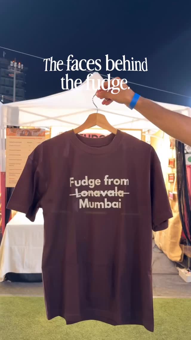 T-shirt reading Fudge from Mumbai, not Lonavala